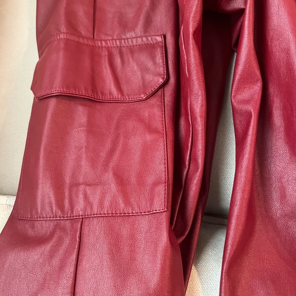 Faux Leather Joggers - Picture 3 of 6